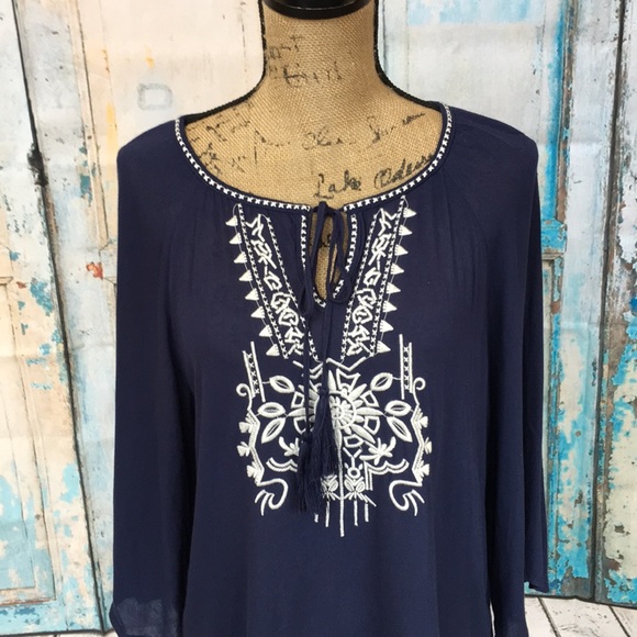 COCO & tashi Tops - COCO & tashi Peasant Shirt Size Medium